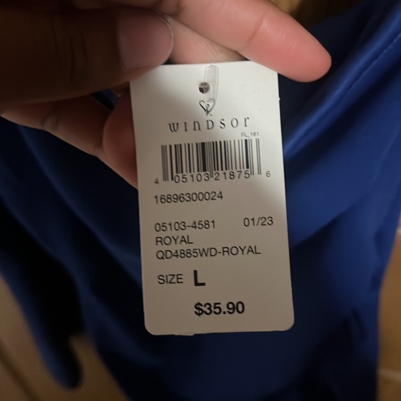 ROYAL BLUE Windsor Totally Chic One-Shoulder Mini Dress - Picture 4 of 6